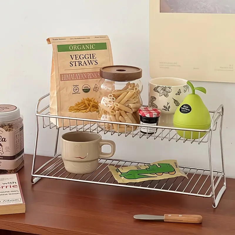 Home Office Work Table - Scaffale da appoggio a 2 livelli