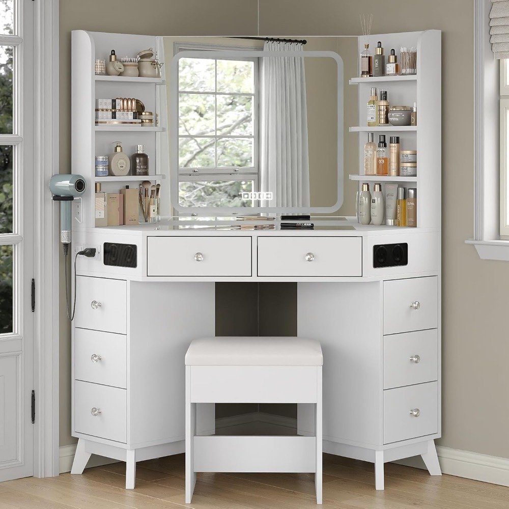 Desk Drawer Small - Scrivania da toeletta angolare con altoparlante