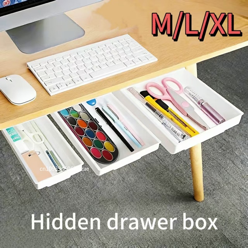 Desk Drawer Small - 1 Pezzo Scatola Portaoggetti Bianca Autoadesiva,