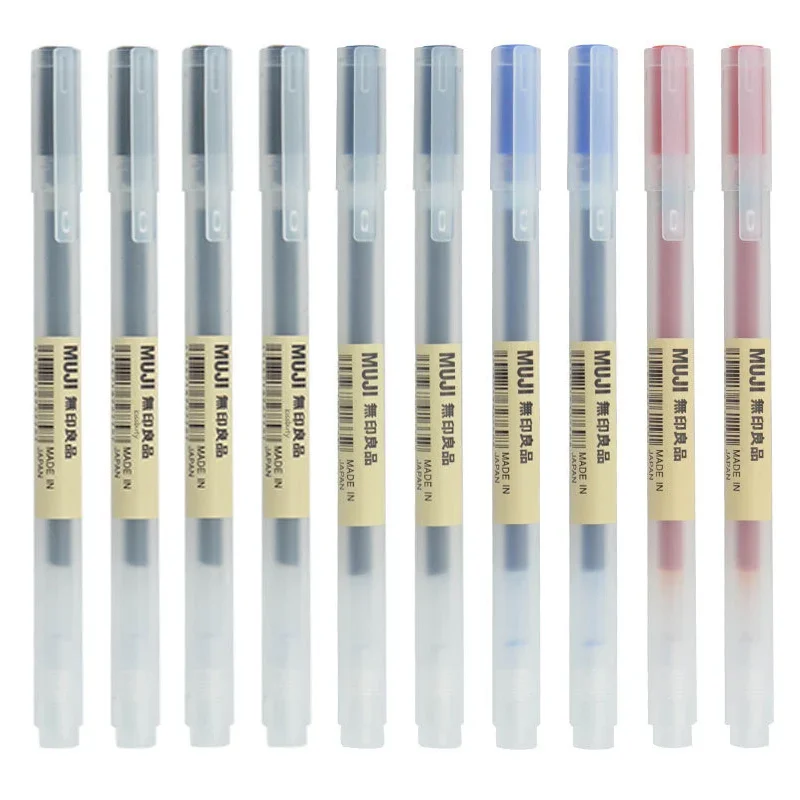 Muji Stationery Gel Pen - 10-30 Pz/set 0.38/0.5mm Penna Gel Nero/Blu