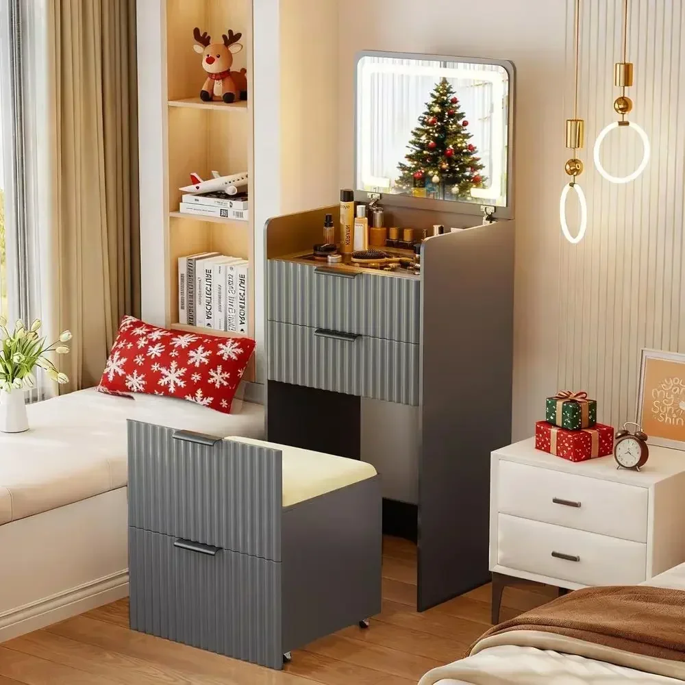 Desk Drawer Small - Piccola scrivania da toeletta grigia con