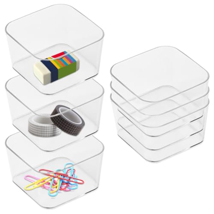 Desk Drawer Small - Set di 6 Contenitori in Acrilico