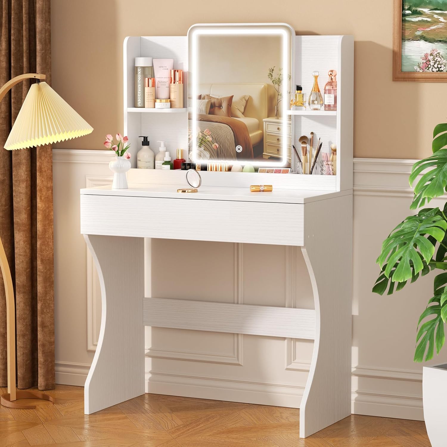 Desk Drawer Small - Piccola Scrivania per Trucco Bianca con