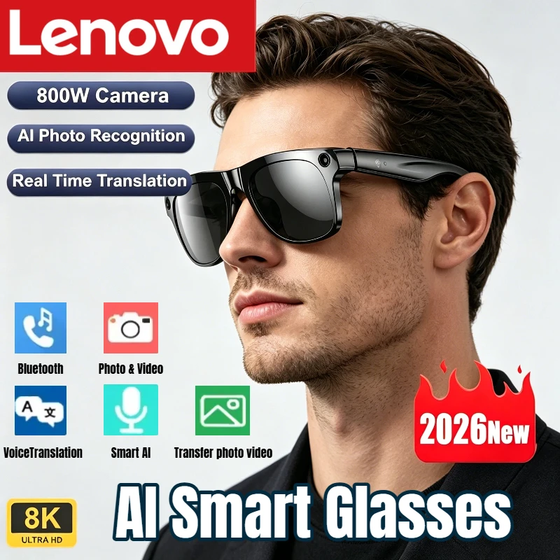 Webcam Hd 1080P - Occhiali Intelligenti AI Lenovo 8K HD