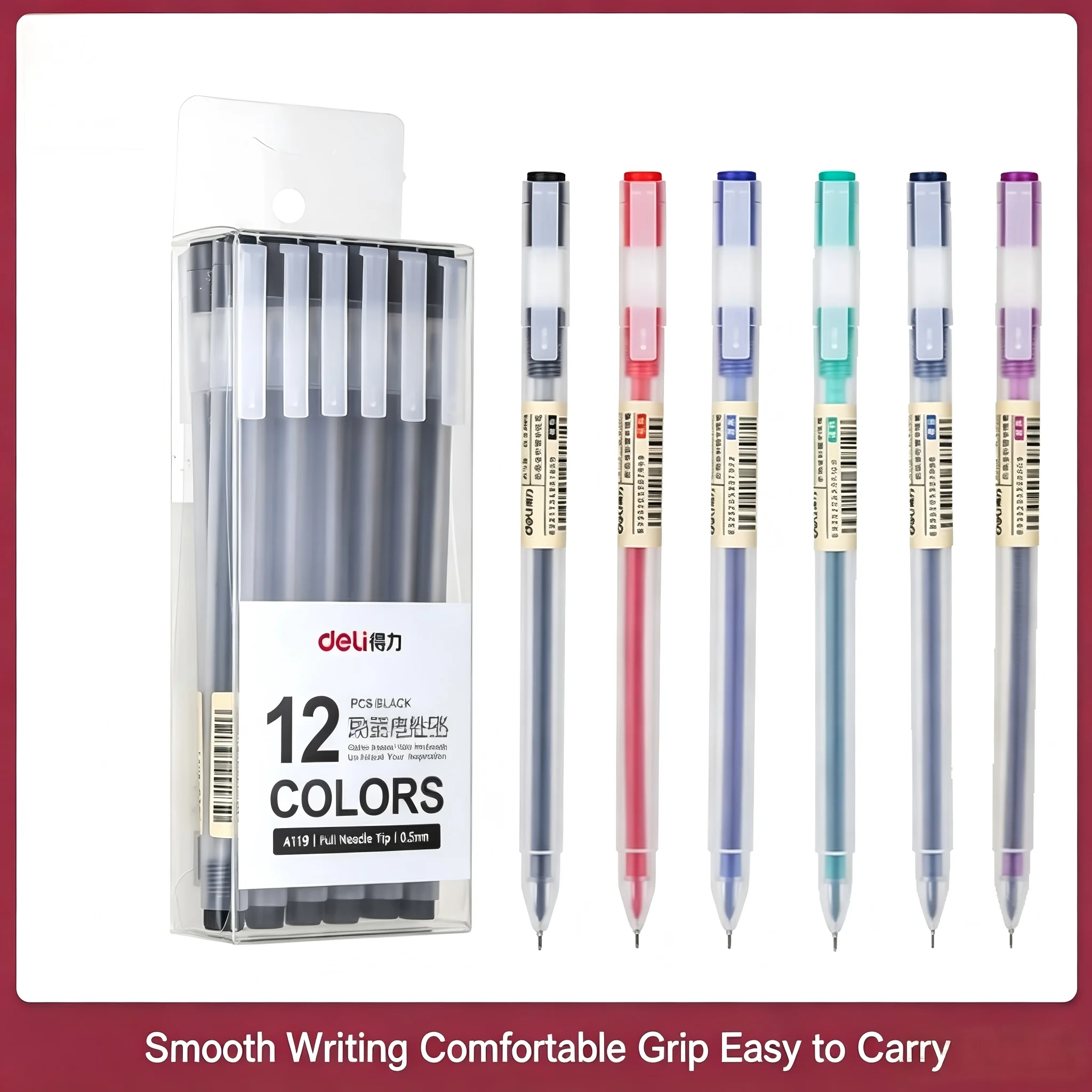 Muji Stationery Gel Pen - Penne Gel Nere A119 con Punta