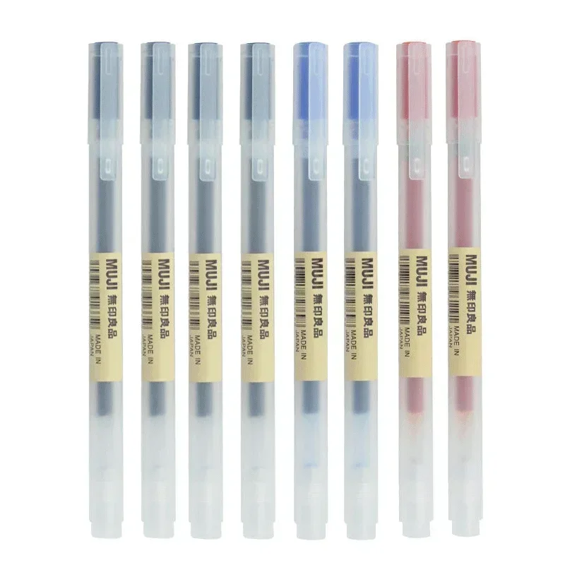 Muji Stationery Gel Pen - 6/8 Pz/set MUJIs Penna Gel Nero/Rosso/Blu
