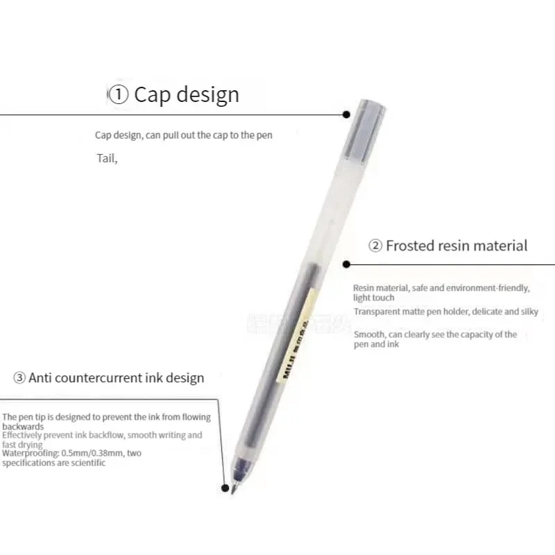 6/8 Pz/set MUJIs Penna Gel Ner - Muji Stationery Gel Pen recensione e prezzo