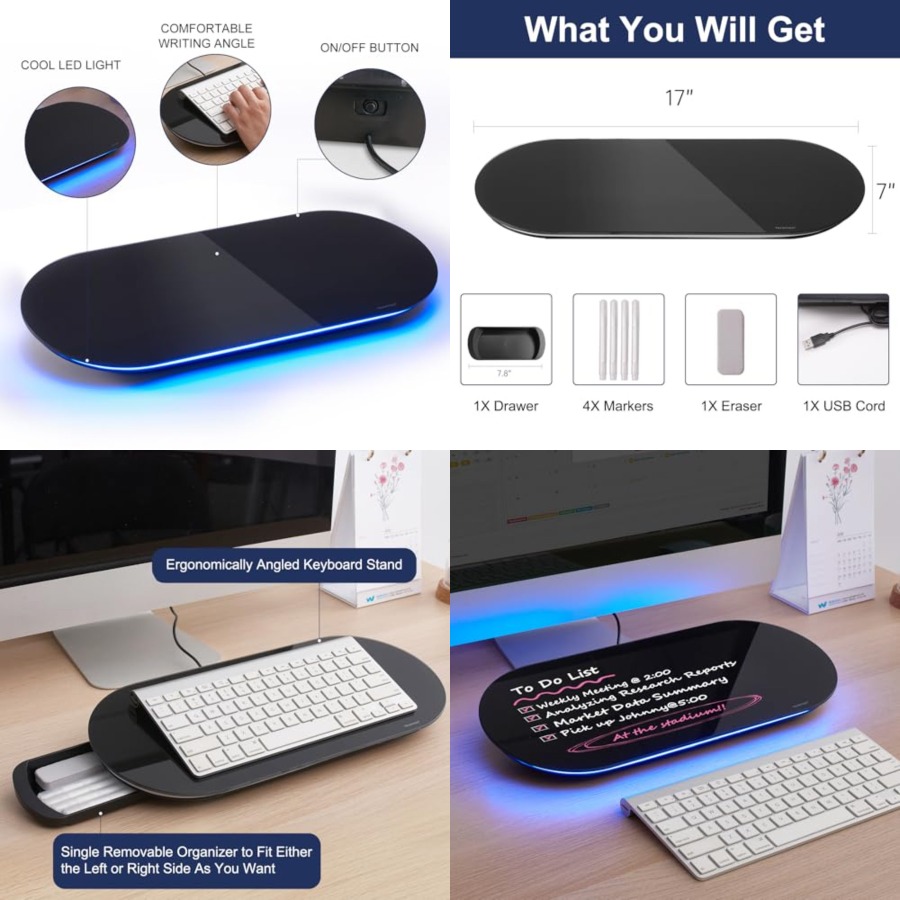 Lavagna in Vetro da Scrivania  - Desk Drawer Small recensione e prezzo