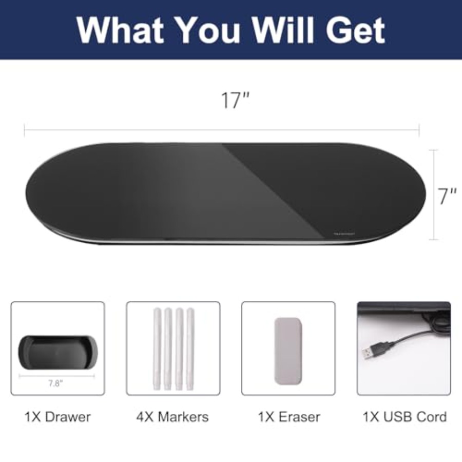 Lavagna in Vetro da Scrivania  - Desk Drawer Small recensione e prezzo