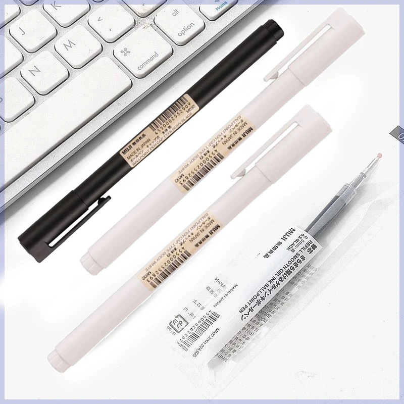Penna gel nera/bianca da 0,5 m - Muji Stationery Gel Pen recensione e prezzo