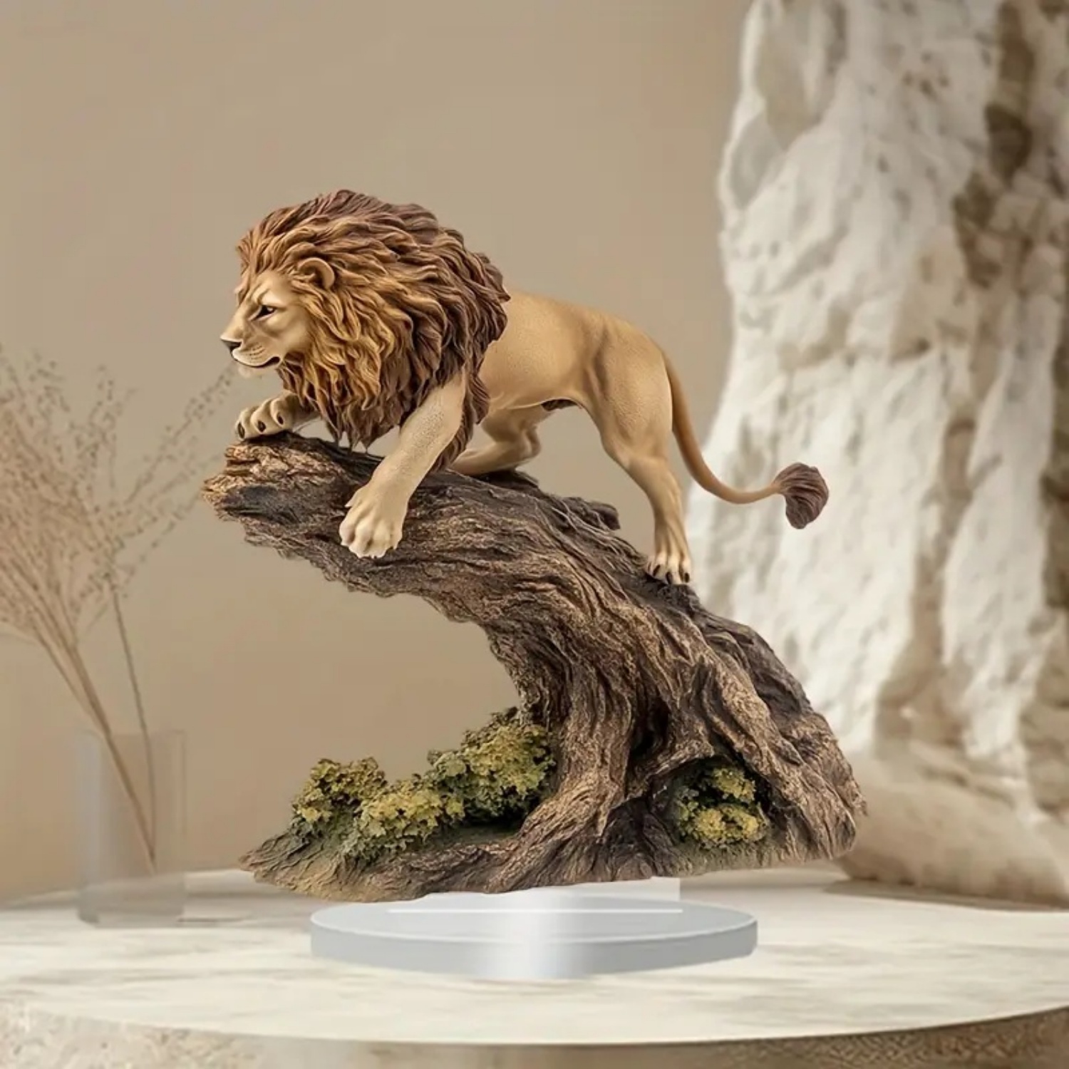 Statua di leone maschio, statu - Office Table Home recensione e prezzo