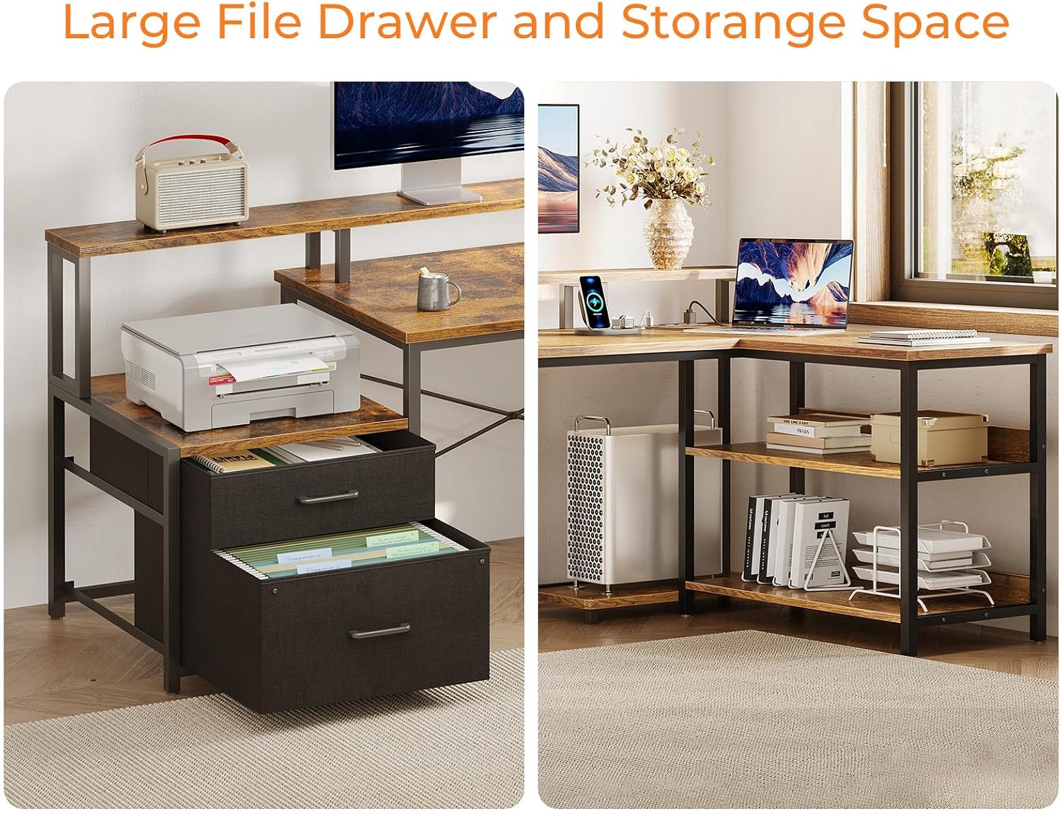 Scrivania a L ODK da 75 pollic - Home Office Work Table recensione e prezzo
